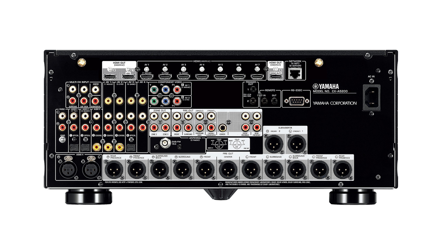 Amply Yamaha CX A5200 mặt sau
