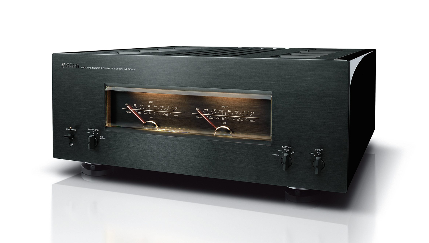 Amply Yamaha M-5000 black mặt nghiêng phải