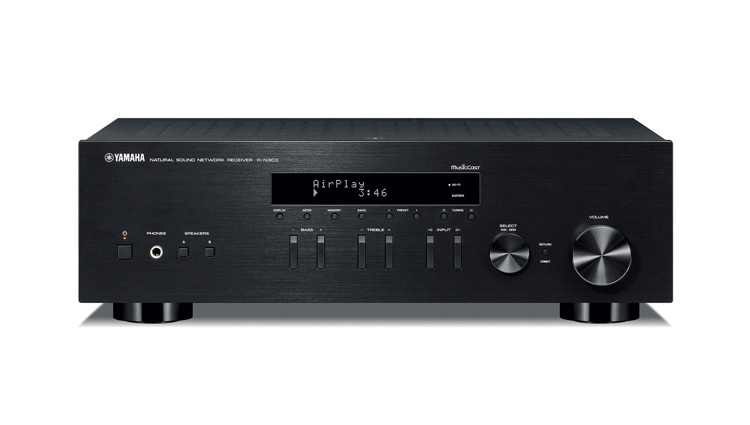 Amply Yamaha R-N303 mặt trước