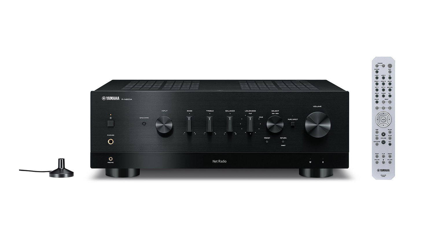 Amply Yamaha R-N800A mặt trước-1
