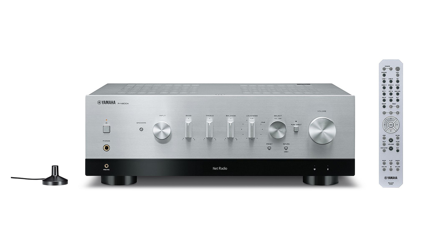 Amply Yamaha R-N800A Silver mặt trước