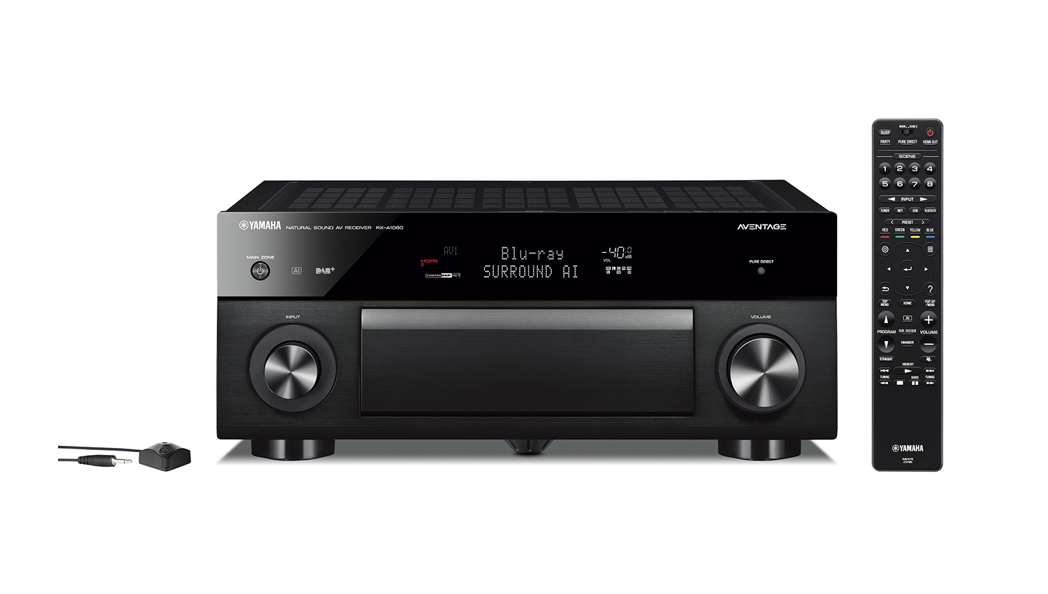 Amply Yamaha RX A1080 black mặt trước