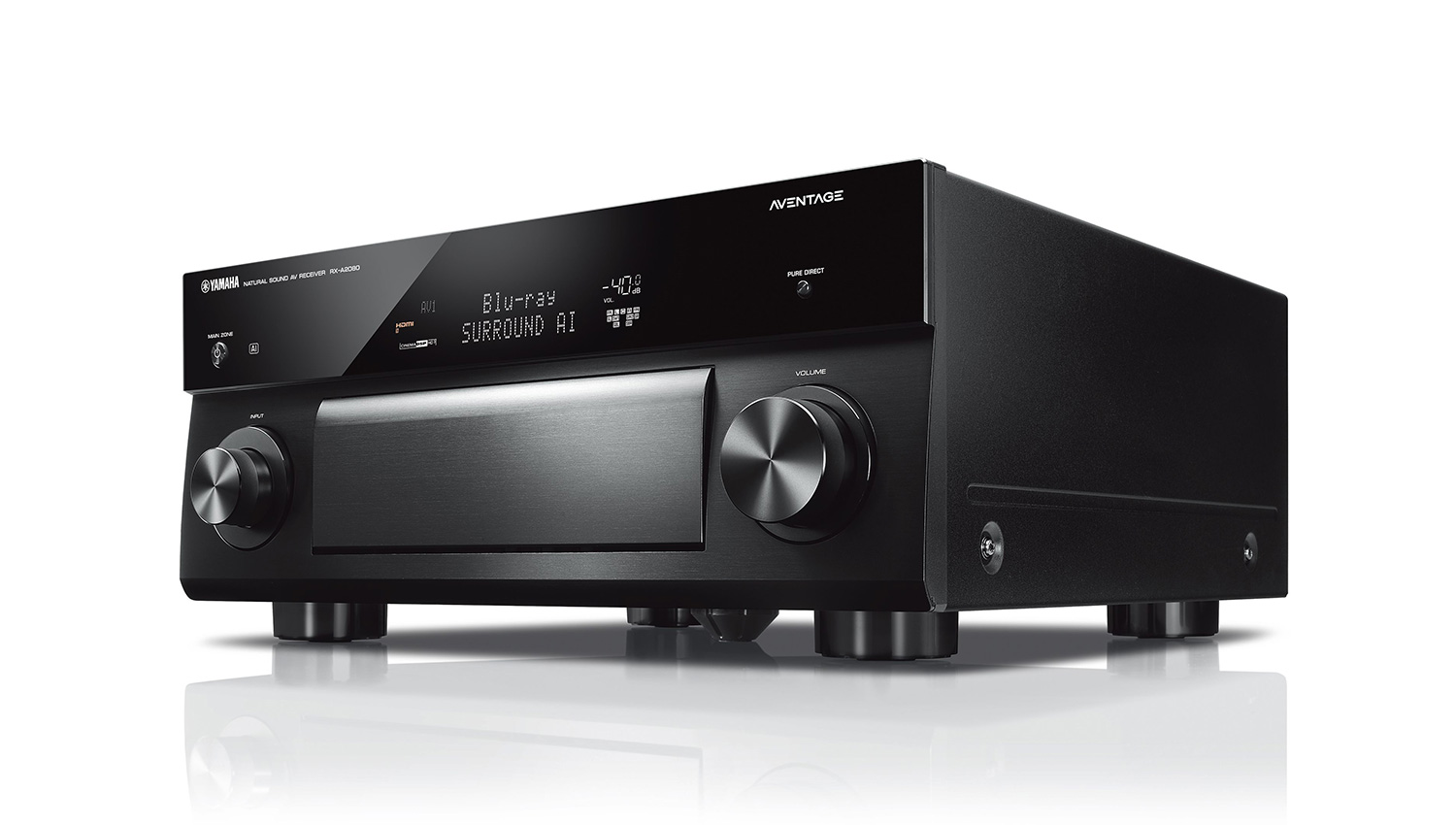 Amply Yamaha RX A2080 mặt nghiêng trái