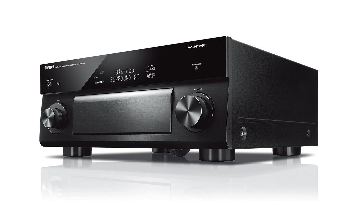 Amply Yamaha RX A3080 mặt nghiêng trái