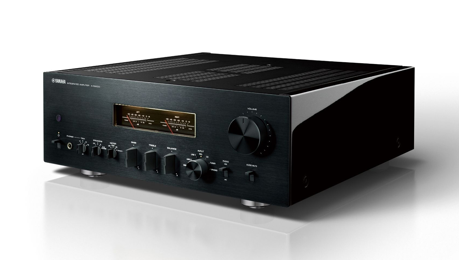 Amply Yamaha A S2200 black mặt nghiêng trái