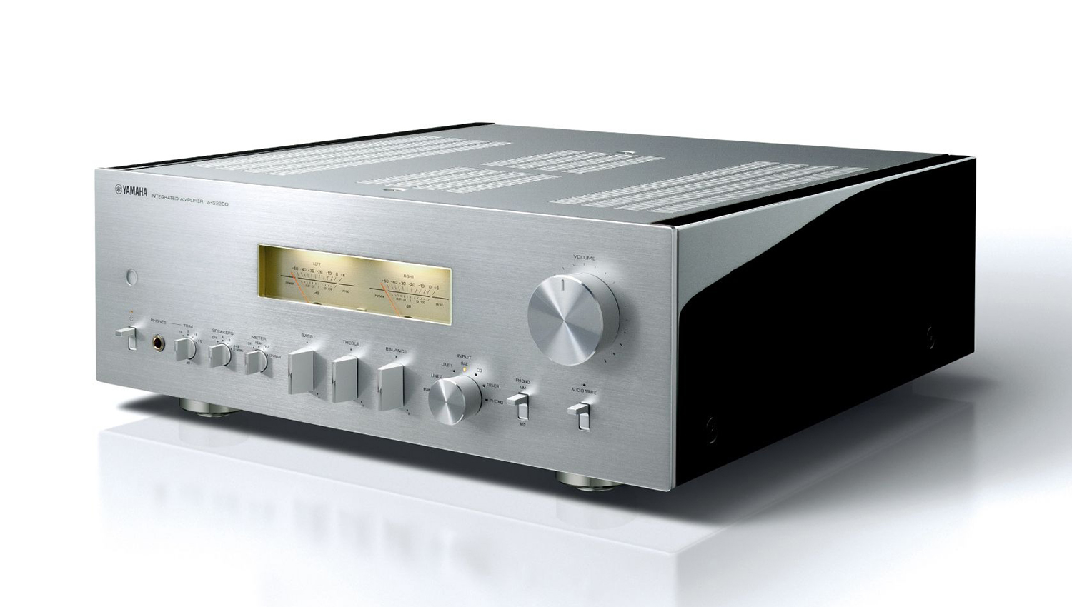 Amply Yamaha A S2200 silver mặt nghiêng trái