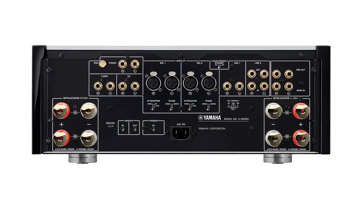 Amply Yamaha A S3200 mặt sau