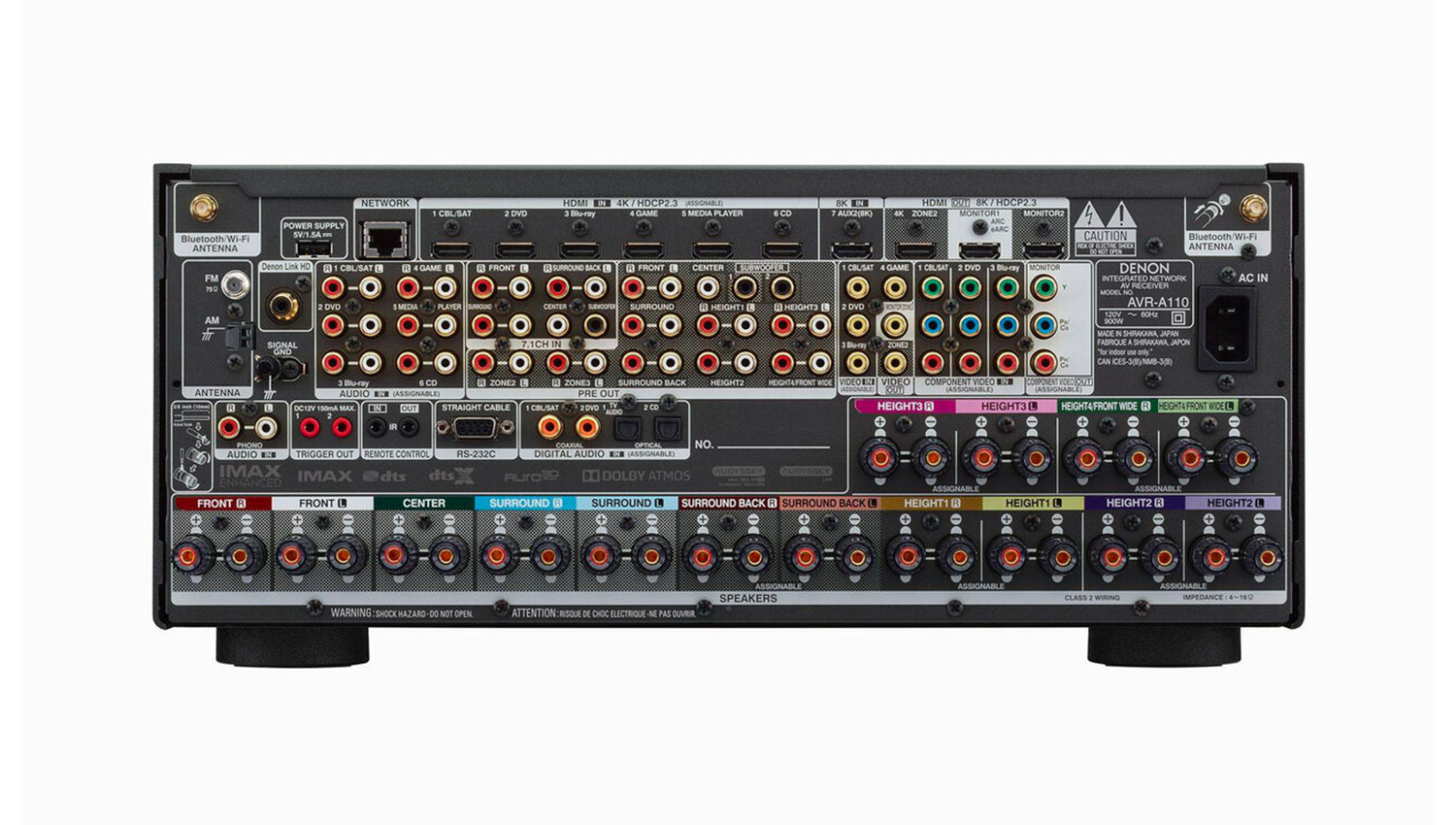 mặt sau Logo Amply Denon AVR A110