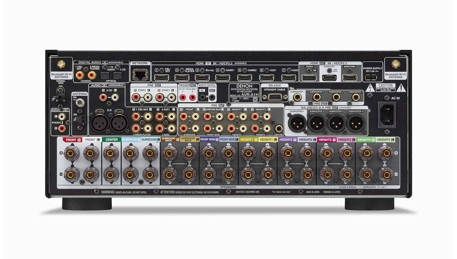 mặt sau Amply Denon AVR-A1H