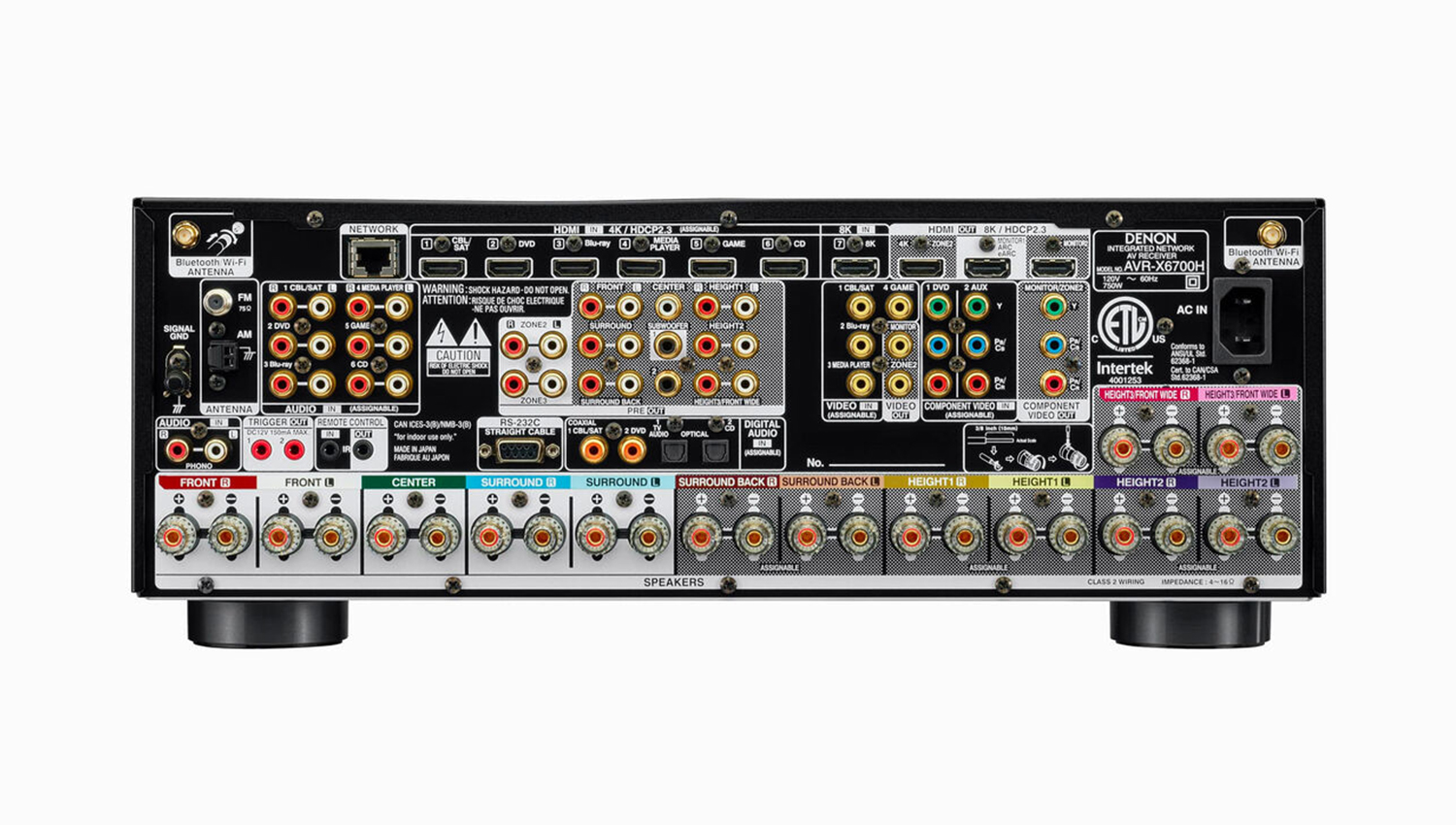 mặt sau Amply Denon AVR-X6700H