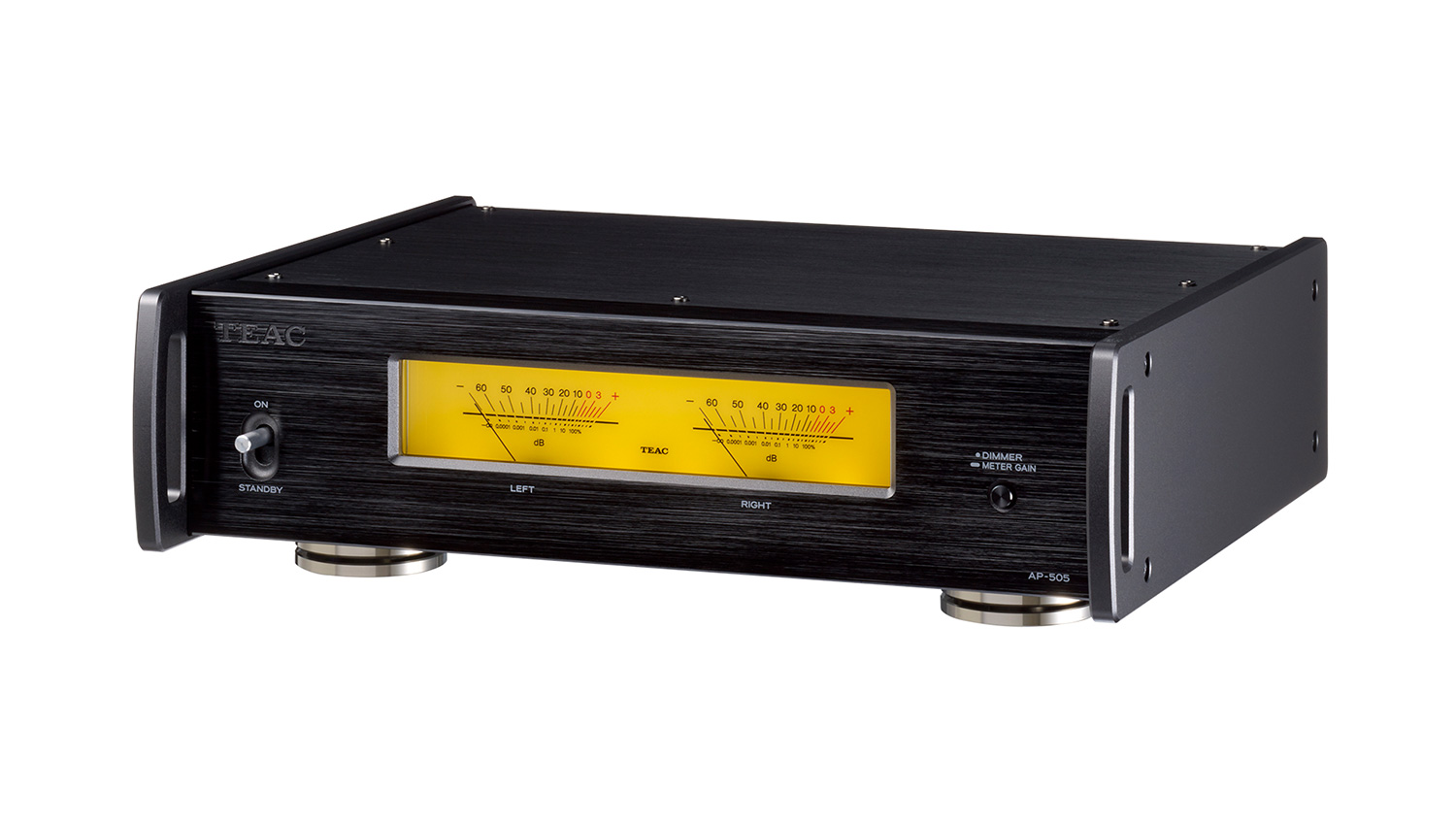 Amply Teac AP-505 black mặt nghiêng phải