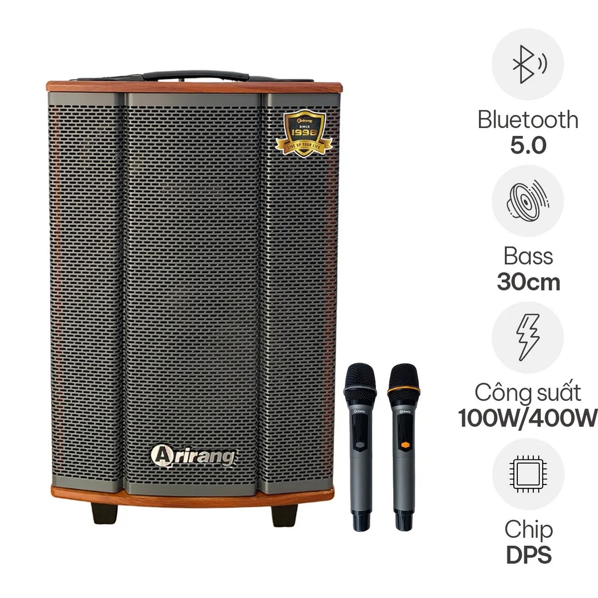 Loa Kéo Arirang MKS2.5 (Bass 30cm, 100W, Kèm 2 micro) - Hình 1