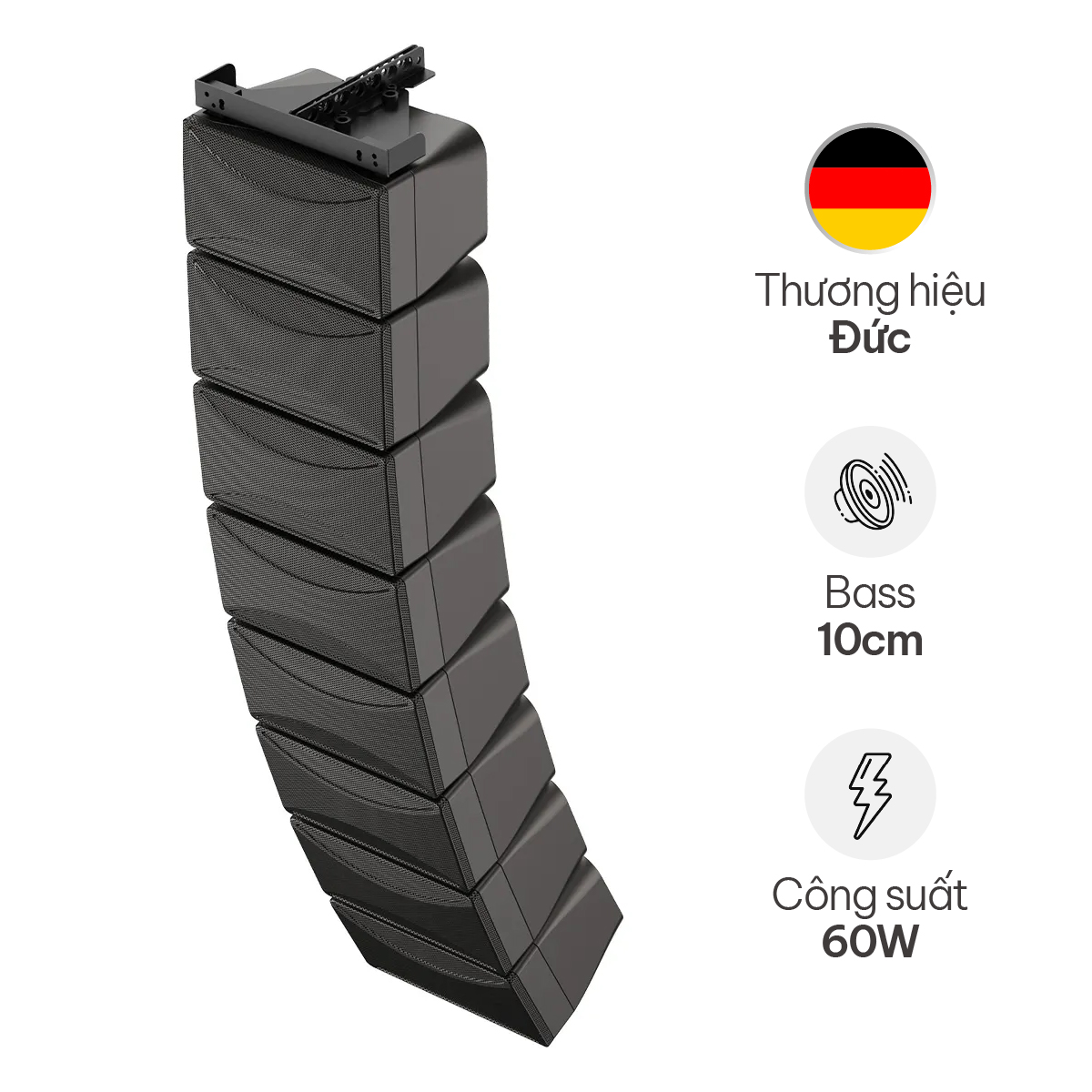 Loa array Audiocenter Butterfly 4CA (Bass 10cm, 60W)