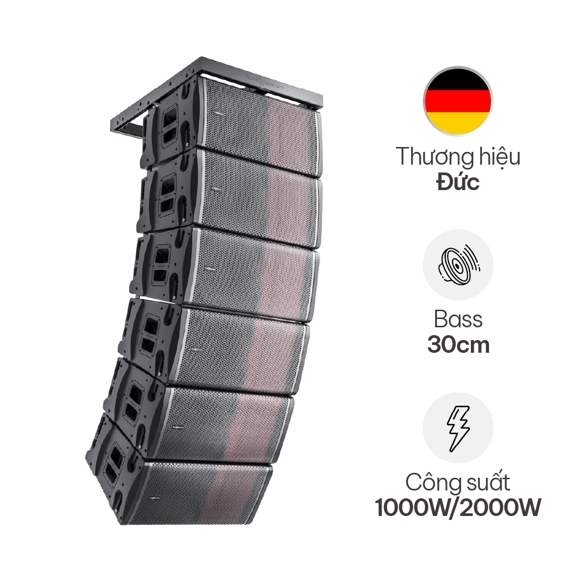Loa Array Audiocenter K-LA12A (Bass 30cm, 2000W, 137dB, DSP)
