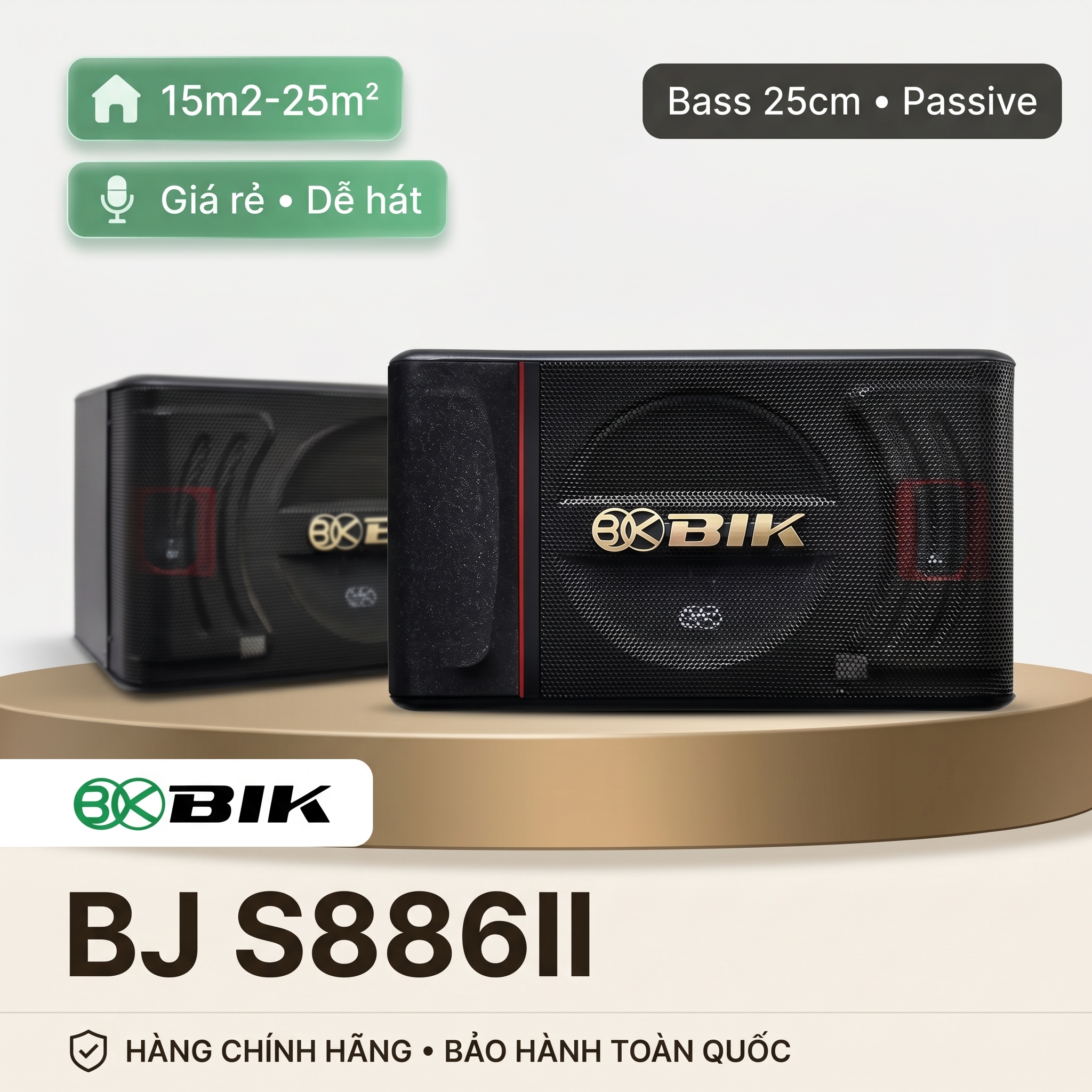 Loa karaoke Nhật BIK BJ S886II (bass 25cm)
