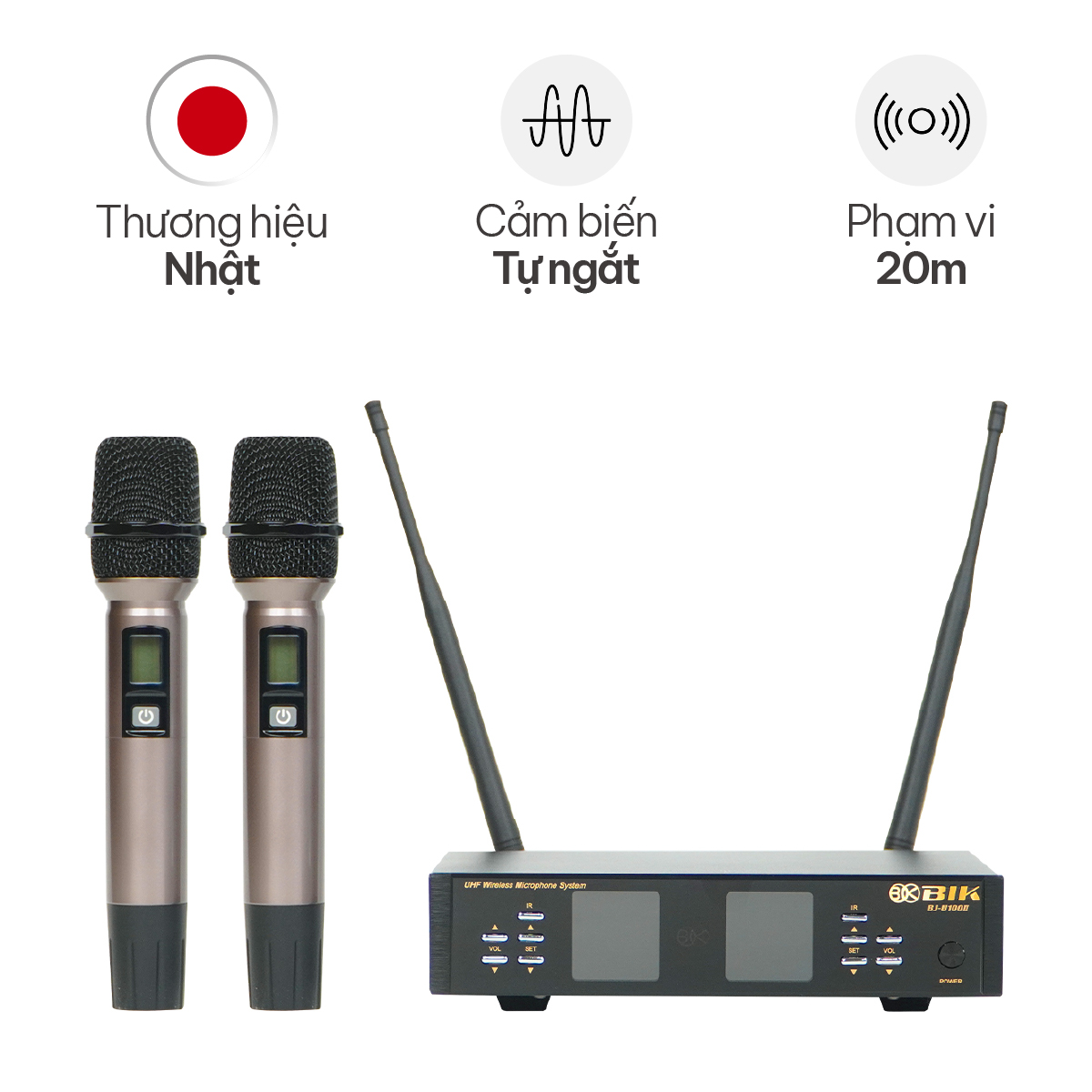 Micro không dây BIK BJ-U100II (New 2025)