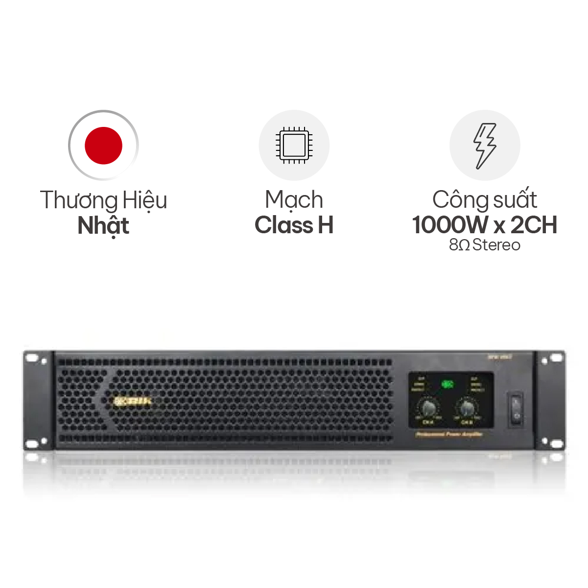 Cục đẩy công suất 2 kênh BIK BPA-H102