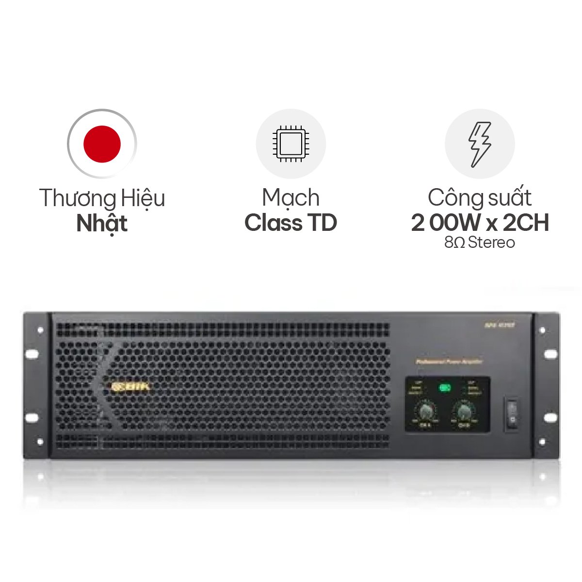 Cục đẩy công suất 2 kênh BIK BPA-H202