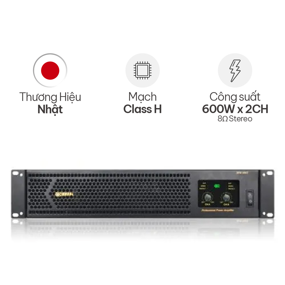 Cục đẩy công suất 2 kênh BIK BPA-H62 (