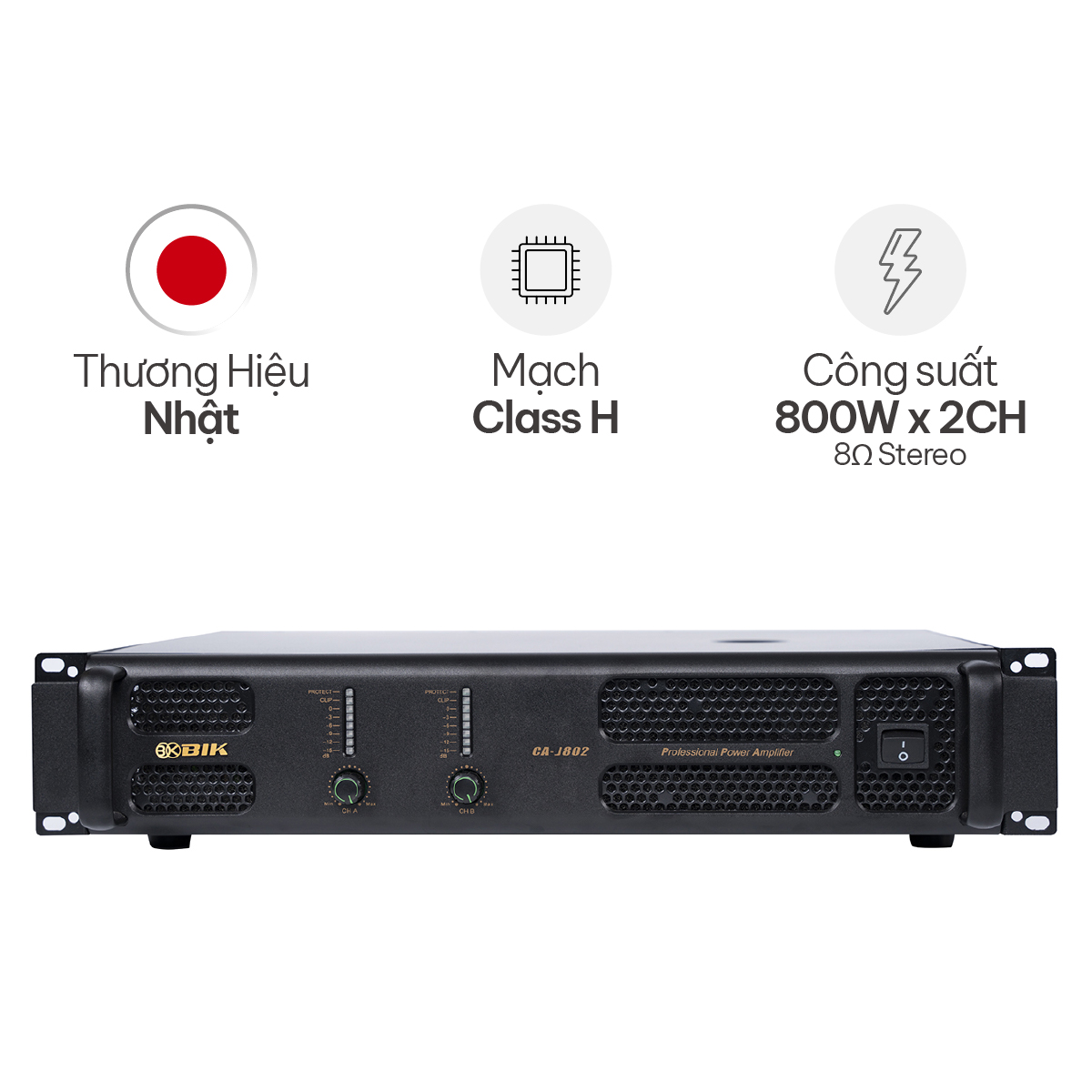 Cục đẩy công suất 2 kênh BIK CA-J802