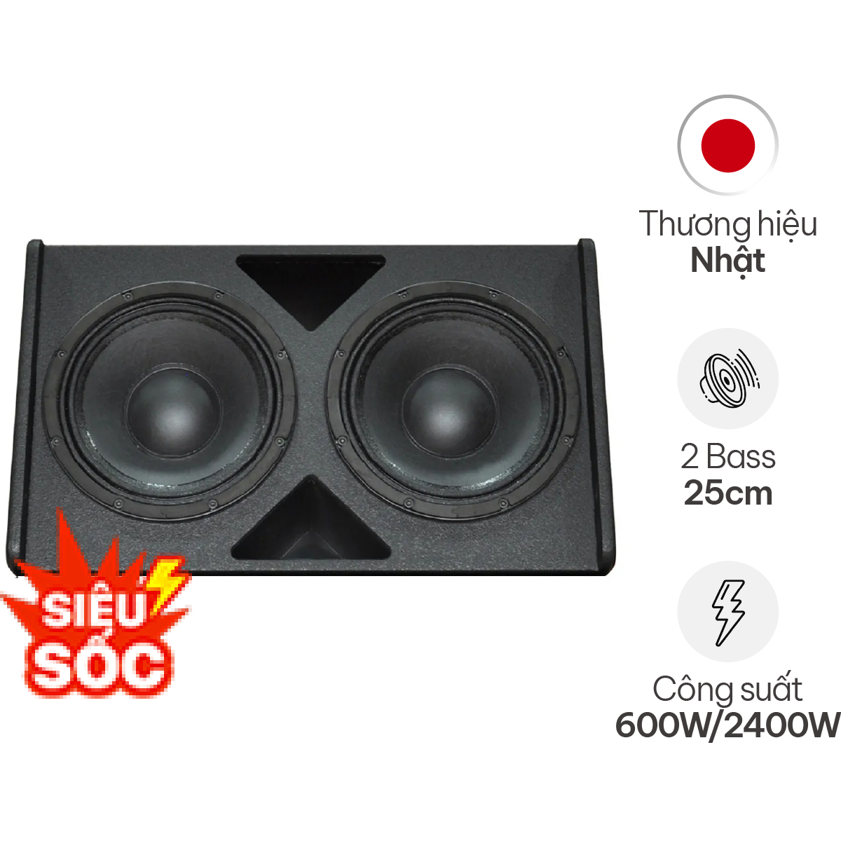Loa sub hơi BIK KSP-DW10 (Sub kép Bass 25cm, 600W RMS)