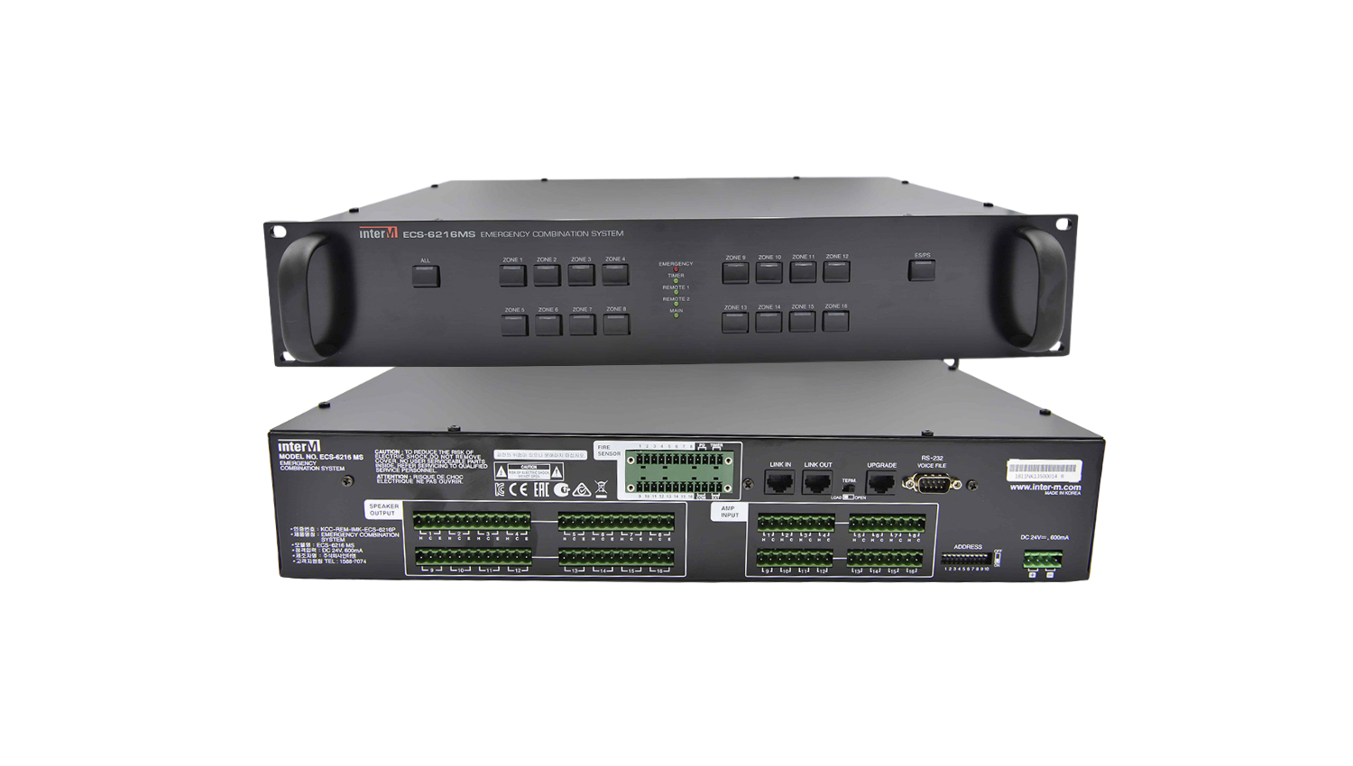 Bộ điều khiển phân vùng mở rộng của PX-6216 Inter-M ECS-6216MS - Hình 3