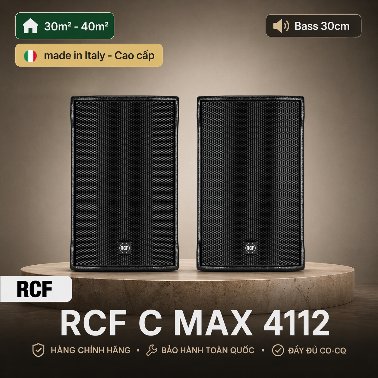 Loa RCF C MAX 4112 (full bass 30, SX: Italy)