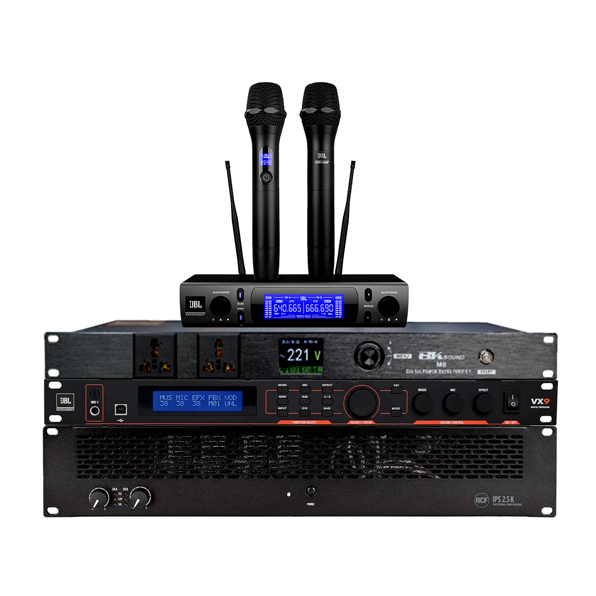 Dàn karaoke gia đình cao cấp RCF VIP 2 Italy 01 (RCF VIP 2, JBL VX9, RCF IPS 2.5K, RCF 705-AS MK3, JBL VM300) - Hình 7