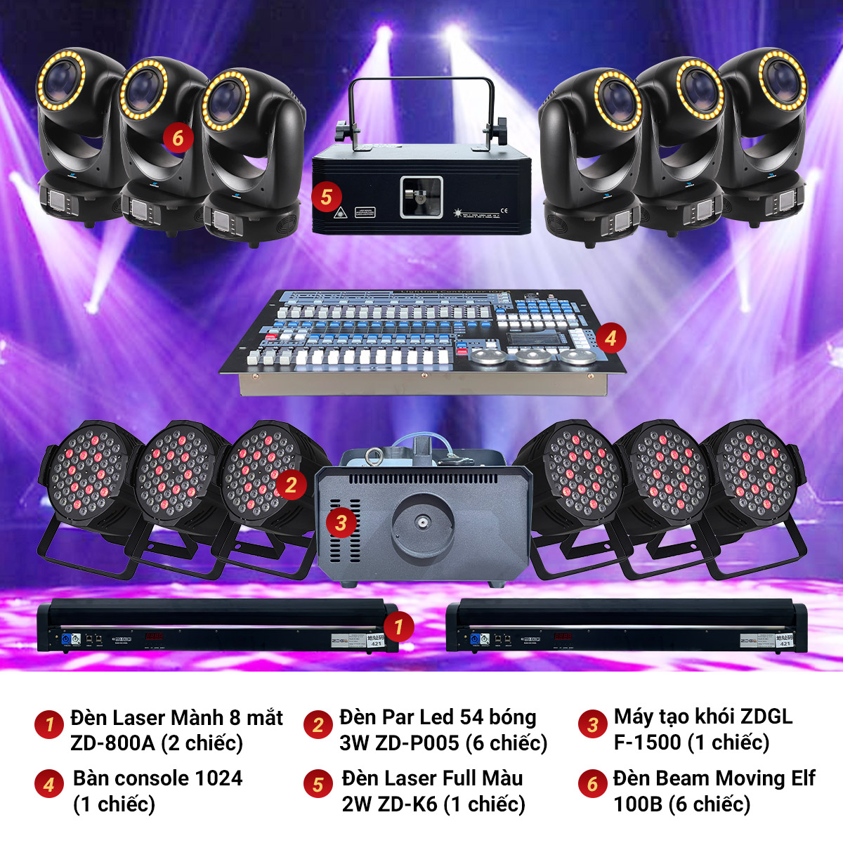 Combo Đèn Ánh Sáng KTV, Bar, Pub, Lounge 09