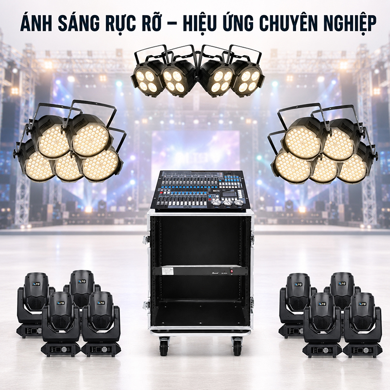 Combo đèn ánh sáng sân khấu 02