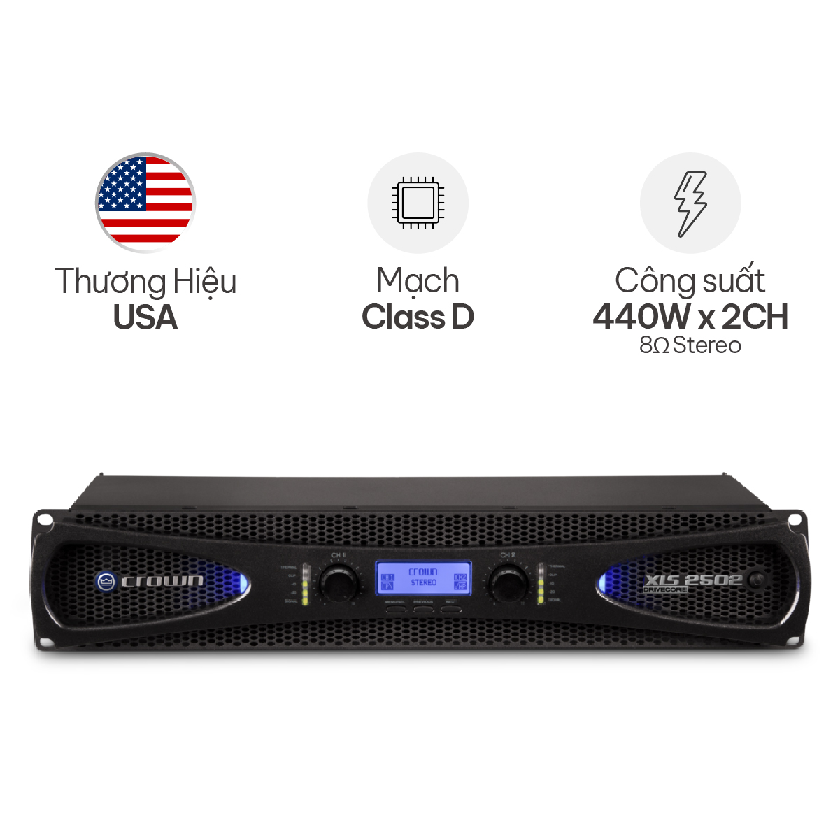 Cục Đẩy Crown XLS 2502