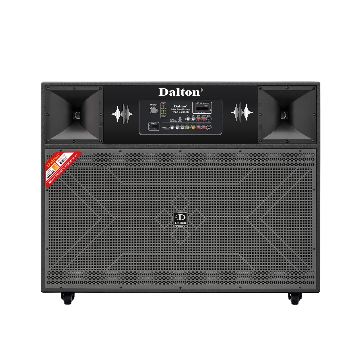 Loa kéo điện Dalton TS-18A8000 (2 bass 50cm, 3000W, Kèm 2 micro) - Hình 2