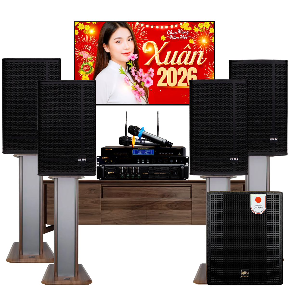 Dàn Karaoke BIK DA01 (BIK KSP 5010, BIK CA-J604, BIK BPR-8600, BIK BBK-W55A, BIK BJ-U500II)