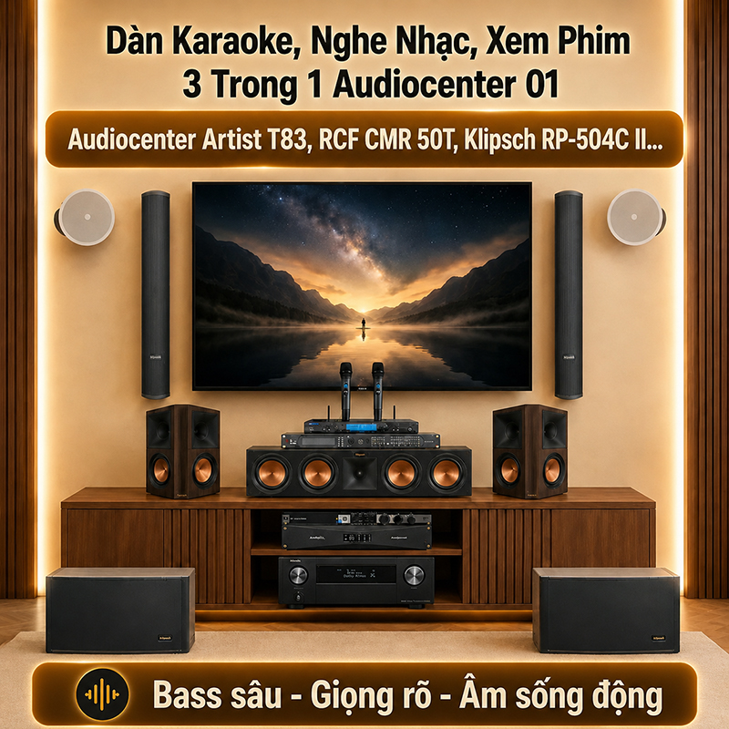 Dàn Karaoke, Nghe Nhạc, Xem Phim 3 Trong 1 Audiocenter 01