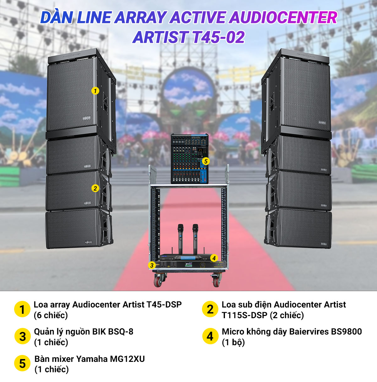 D&agrave;n Line Array Active Audiocenter Artist T45-02
