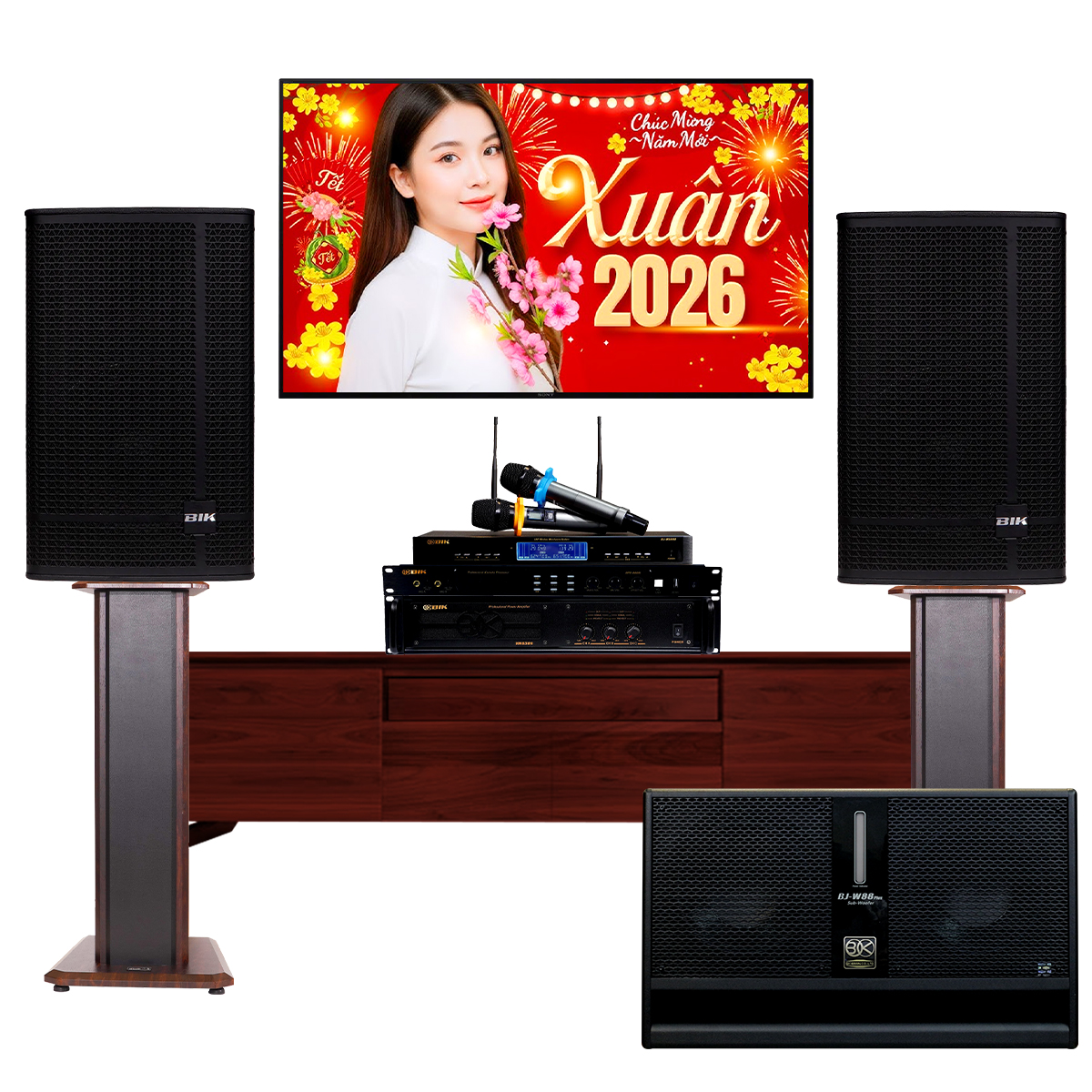 Dàn karaoke BIK DA07 (BIK KSP-5012, VM830A, BJ-W88 Plus, BPR-8600, BJ-U500II)