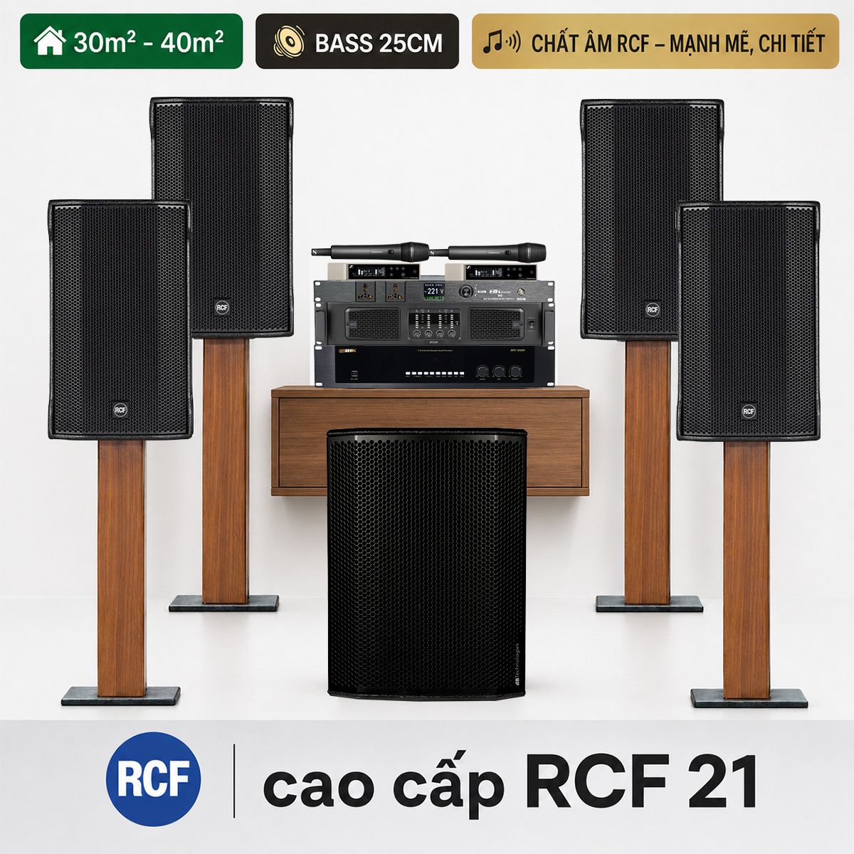 Dàn karaoke cao cấp RCF 21