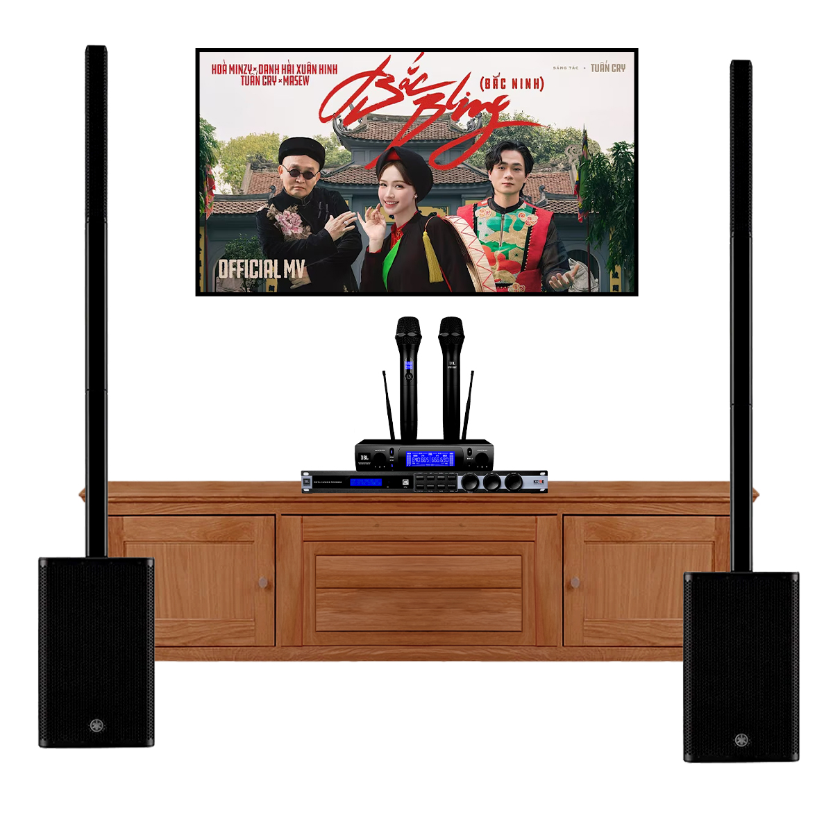 Dàn karaoke di động cao cấp Yamaha 03 (Yamaha DXL1K, JBL KX190, JBL VM300) - Hình 2