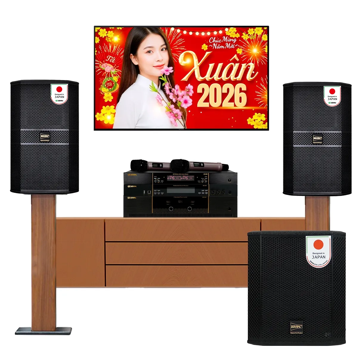Dàn karaoke đồng bộ BIK New 2026 - 11 (BIK BBK-S310, BIK VK-A52, BIK VK-R51, BIK BBK-W25A, BIK VK- M51)