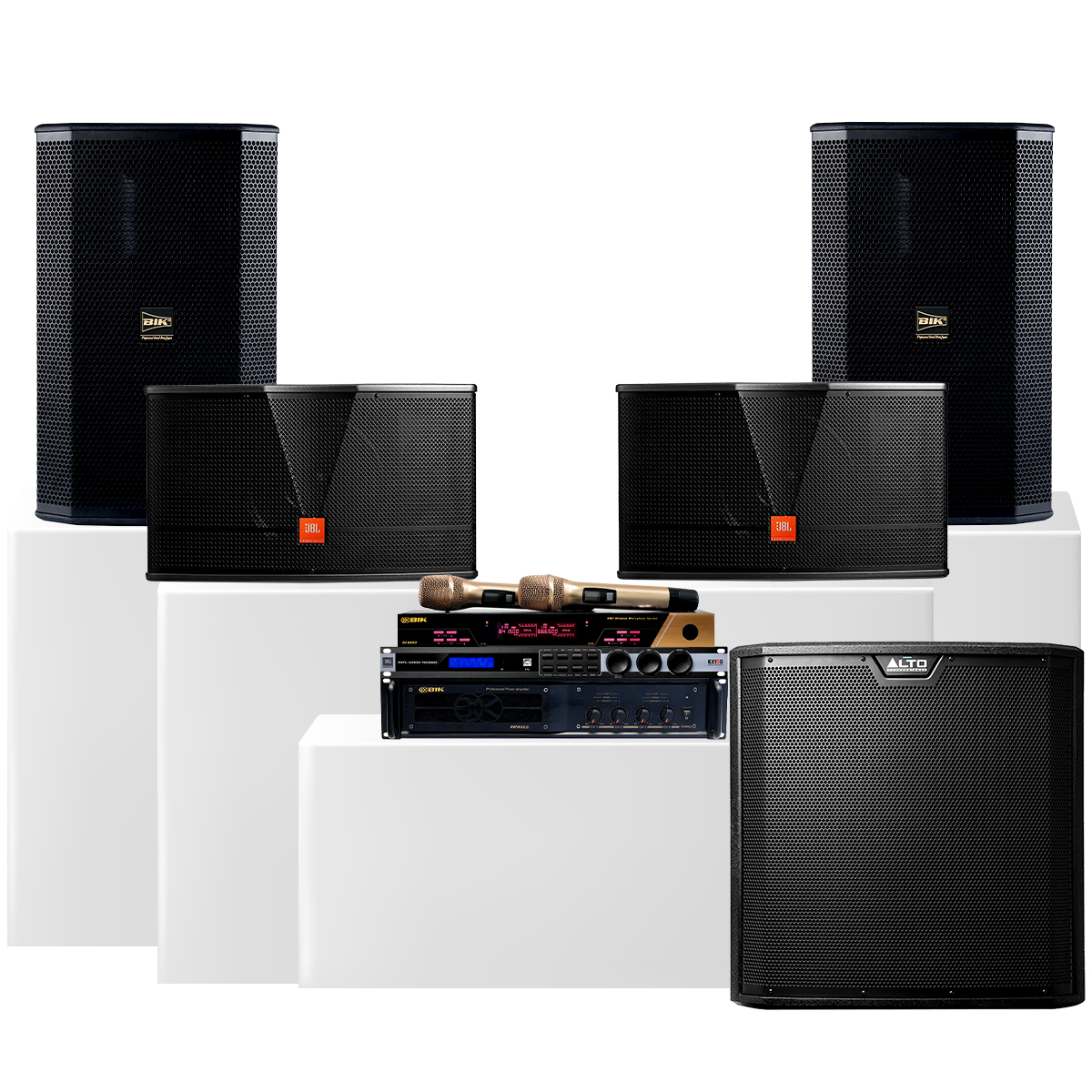Dàn karaoke gia đình BC-T94GD (BIK BSP 412II, JBL CV1252T, BIK VM 840A, JBL KX190,Alto TS315S, BIK BJ-U600) - Hình 3