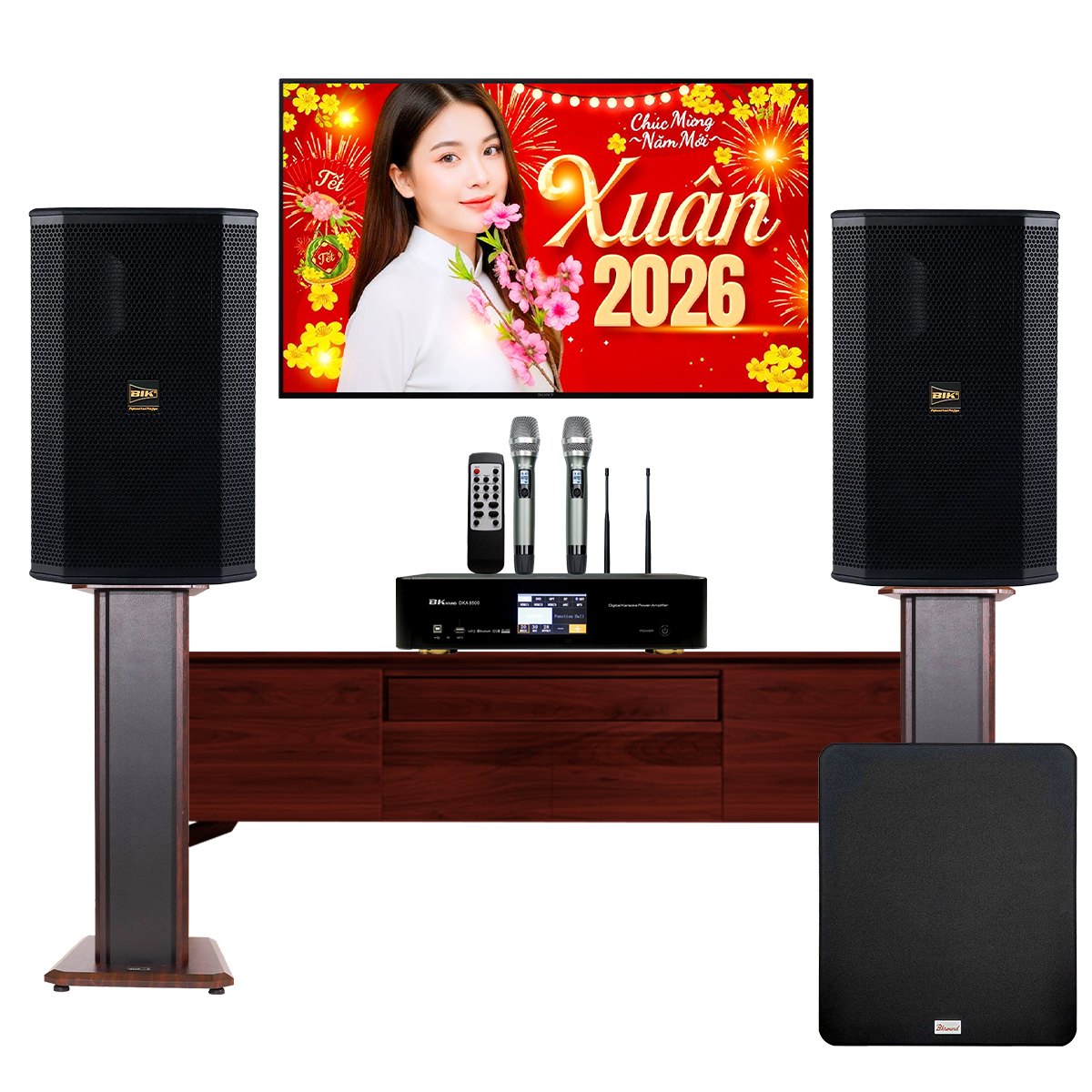 Dàn karaoke gia đình BIK 39 (BIK BSP 412II, BKSound DKA 8500, BKSound SW612 MK II)
