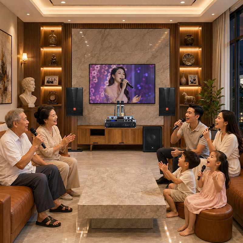 D&agrave;n karaoke gia đ&igrave;nh JBL CV07