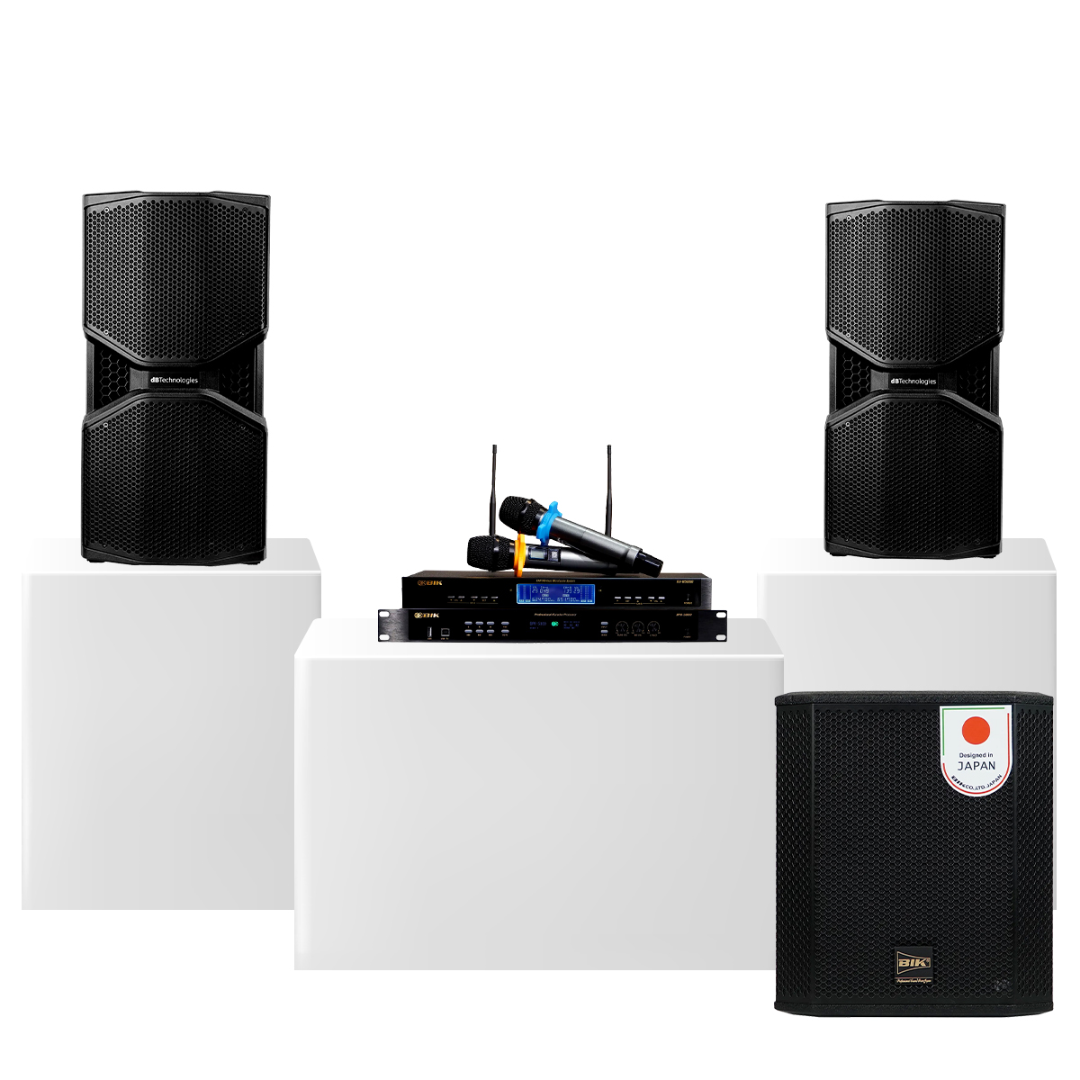 Dàn karaoke gia đình cao cấp dBTechnologies 08 (dBTechnologies Opera Reevo 210, BIK BPR 5800, BIK BBK-W25A,...)