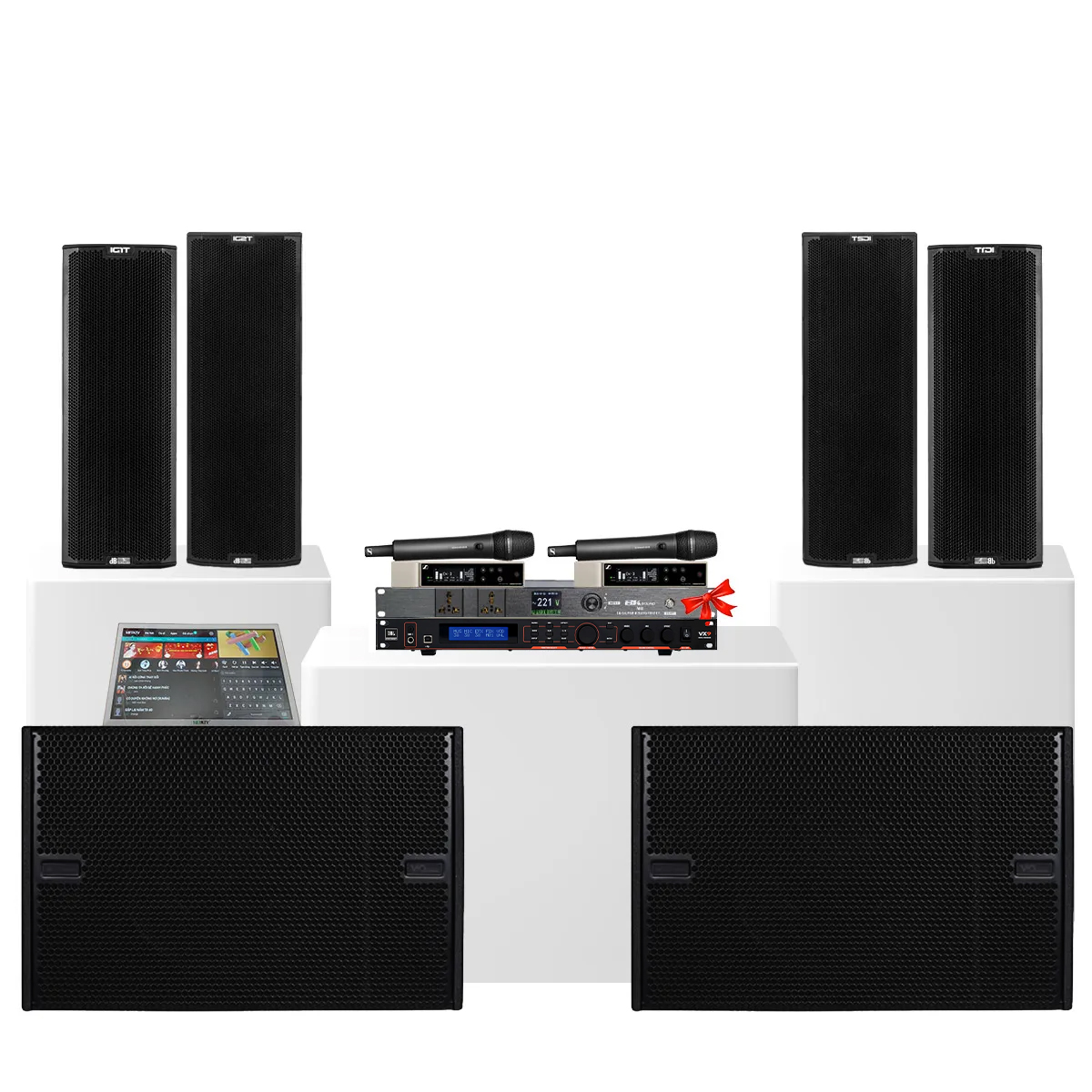 Dàn karaoke siêu cấp villa - biểu diễn chuyên nghiệp 02 (dBTechnologies Ingenia IG1T, IG2T, JBL VX9...) - Hình 2