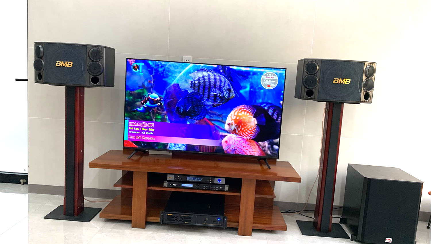 Dàn loa BMB 880se lắp tại gia đình khách hàng