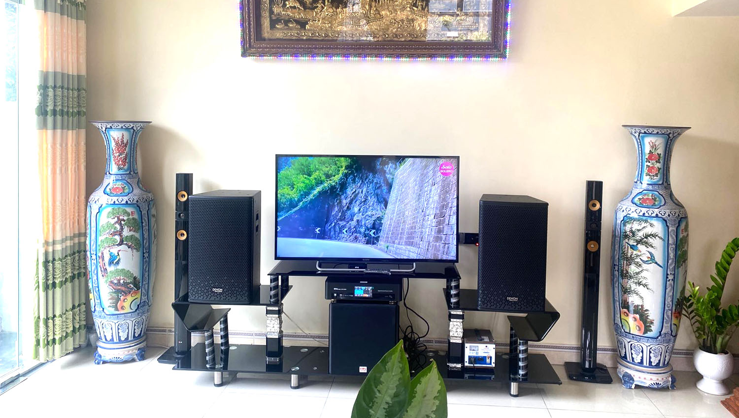 Dàn loa Denon R212 lắp đặt cho gia đình khách hàng