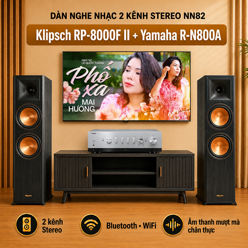 Dàn nghe nhạc 2 kênh Stereo NN82