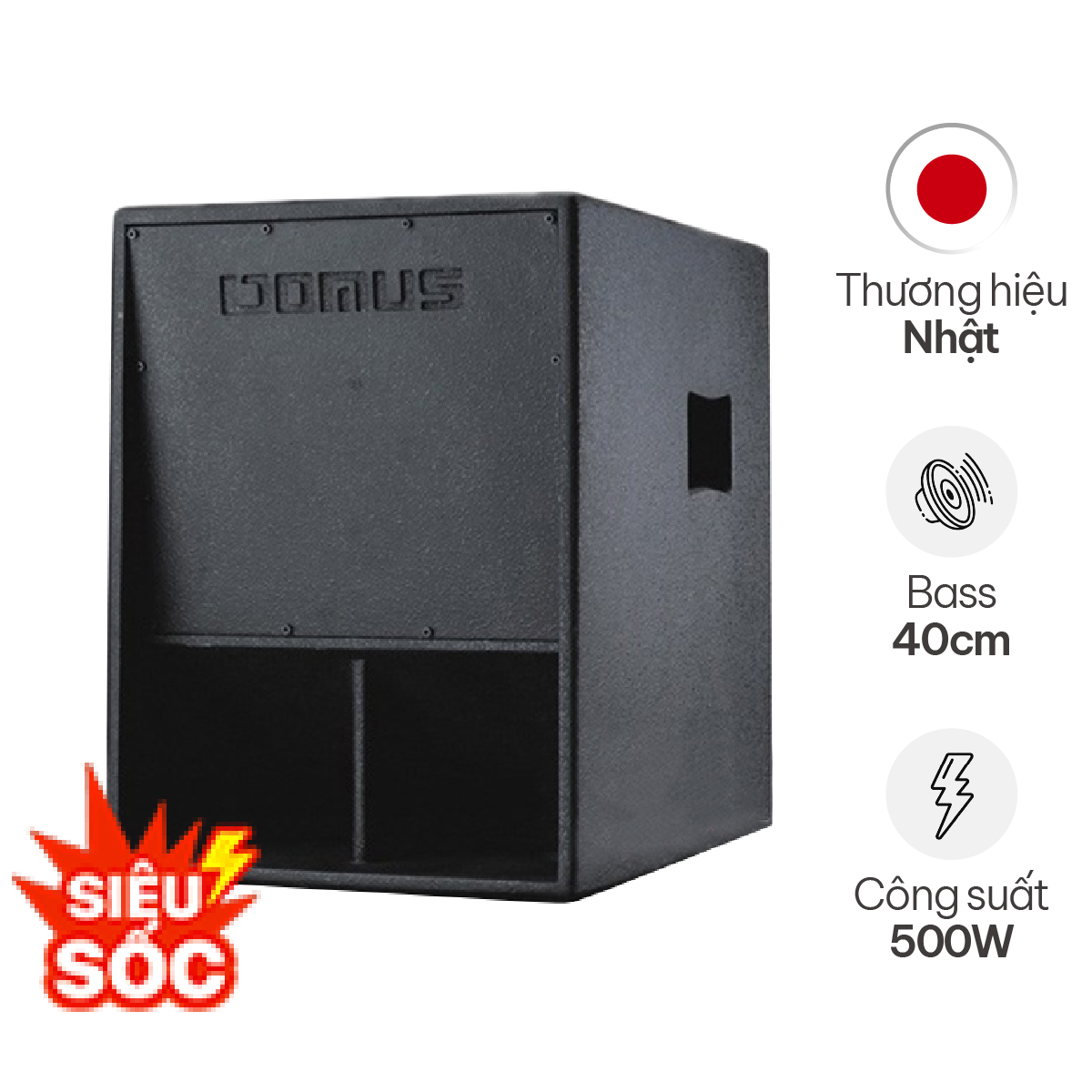 Loa Sub điện Domus 15W (15A-bass 40)
