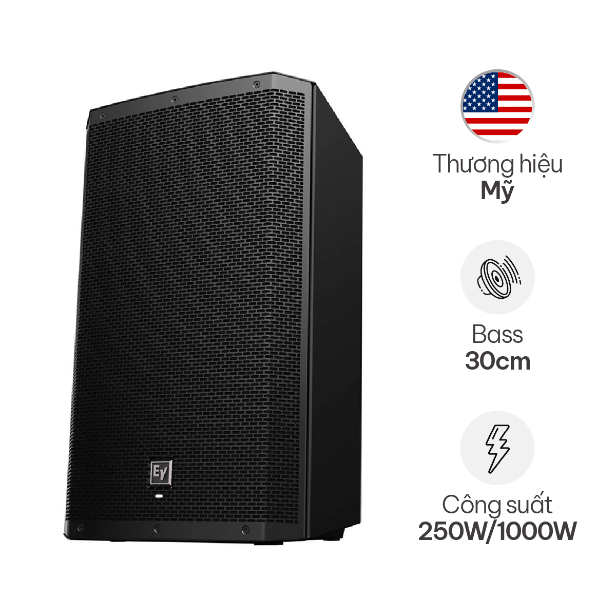 Loa Electro Voice ZLX-12BT ( Active, Bass 30, Có Bluetooth)