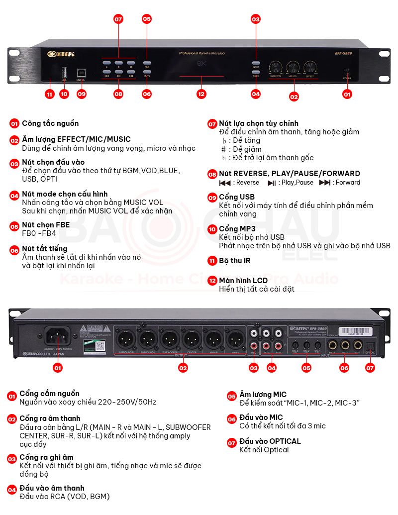 Vang Số BIK BPR-5800